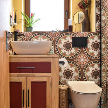 Bold Mediterranean-Inspired Guest Bathroom & Shower Room | Alfa Tiles UK