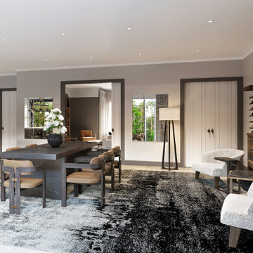 Industrial style dining area