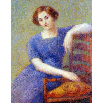 Hippolyte Petitjean Young Woman in an Armchair 20"x25" Premium Canvas Print