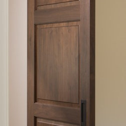 TS3000 Barn door in Walnut with Raised panel and One Step sticking - Interior Doors