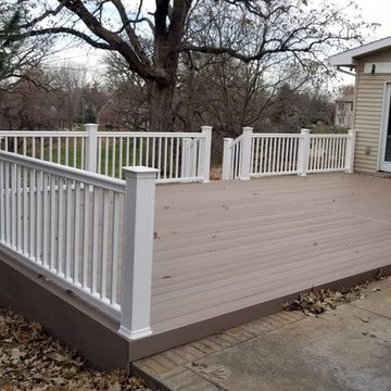 Timbertech Sandy Birch with White Timbertech Rail