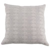 Beige Throw Pillow With Ikat Pattern, 20"x20"