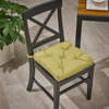 Teresa Outdoor Fabric Classic Tufted Chair Cushion, Muted Green