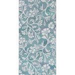 Company C - Camellia Hand-Tufted Indoor/Outdoor Rug, Aqua, 2'6 X 5' - Intricate space-dyed yarns, hand-spun from a variety of complementing hues, create the gentle watercolor texture of our Camellia flowers in a soft loop pile. Hand-tufted of solution-dyed polyester, this rug is easy to care for; simply clean with water and mild soap. GoodWeave certified.