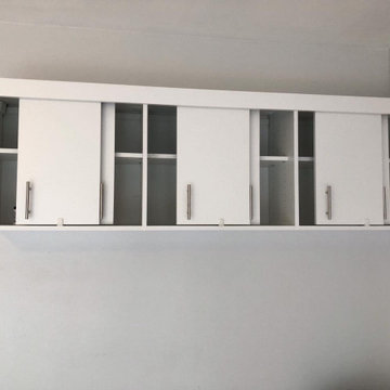 Custom Small White Garage Cabinet Project