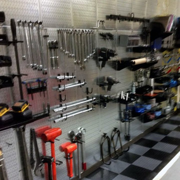 Wall Control industrial strength metal pegboard can handle some heavy lifting. S