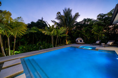 Example of a transitional pool design in Miami