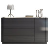 J&M Furniture Braga Dresser, Gray Lacquer
