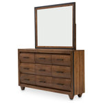 AICO/Michael Amini - AICO Michael Amini Kathy Ireland Brooklyn Walk Dresser & Mirror - Nine full sized drawers make your clothing just as happy as you. Keep sweaters comfortable in a cedar lined space, your valuables safe in a hidden storage compartment, and your wardrobe beautifully organized in luxury velvet lining.