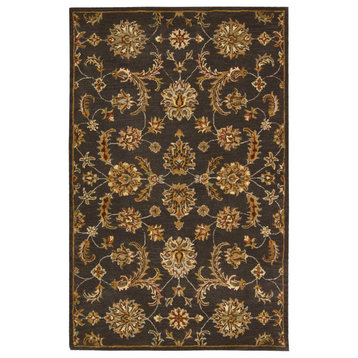 Nourison India House 3'6" x 5'6" Charcoal Traditional Indoor Area Rug