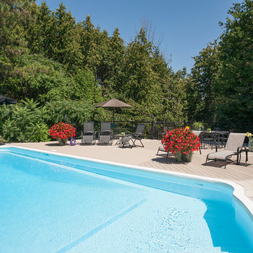 Inground pool deck over 40 foot cliff.