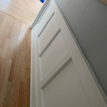 Floors refinished, all trim painted white , stairs & Flush Vents