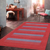 Pasargad Home Gramercy Hand-Loomed Silk & Wool Red Area Rug, 5'x7'