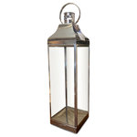 Idlewild Imports - Lantern - This beautiful stainless steel lantern is the perfect addition to illuminate any outdoor setting.