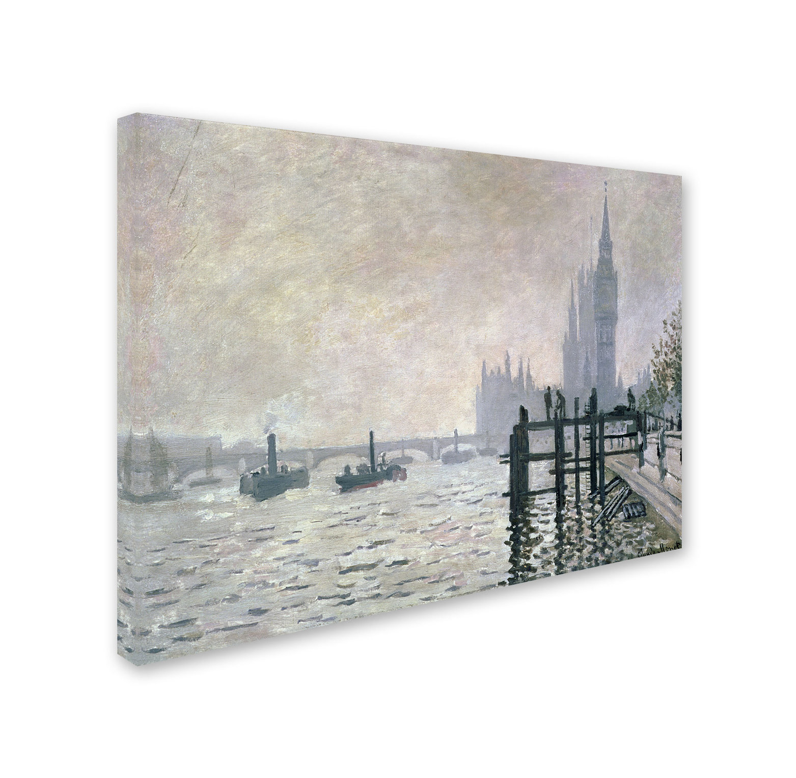Tirage sur toile « la Tamise à Westminster » par Claude Monet