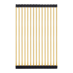 Lavello Stainless Steel Rolling Mat Protector by Meir - Brushed Bronze Gold - Kitchen Sink Accessories
