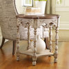 Sanctuary Round Accent Table, Whites, Creams and Beiges