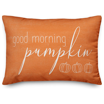 Good Morning Pumpkin 14"x20" Throw Pillow