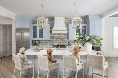 Example of a beach style kitchen design in Other