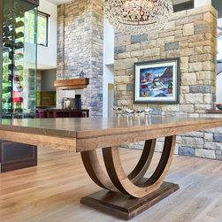 Metro Table with Parson Chairs & Live Edge Sideboard - Kitchen And Dining Furniture