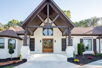 Inspiration for a large craftsman home design remodel in Other