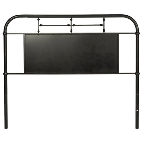 Vintage Series Queen Metal Headboard - Black