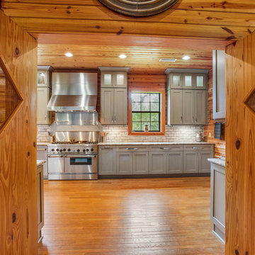 Rustic Transitional Galley Kitchen