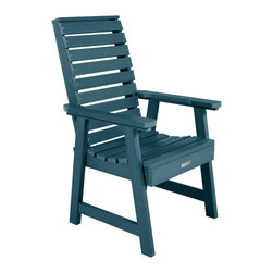 Highwood USA - Weatherly Armchair, Nantucket Blue - Outdoor Dining Chairs