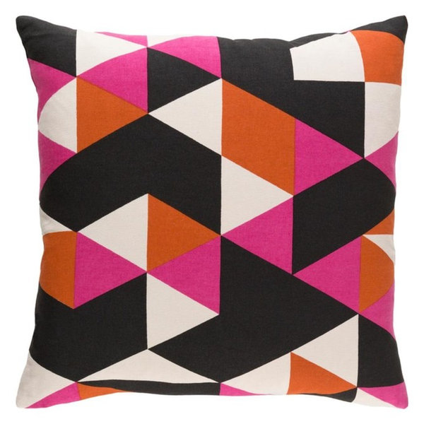 Surya Trudy TRUD-7148 Modern Woven Pillow, Square 18