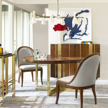 Hooker Furniture Cynthia Rowley Horizon Line Round Dining Table