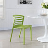 Modern Contemporary Kitchen Dining Side Chair Green, Outdoor and Indoor