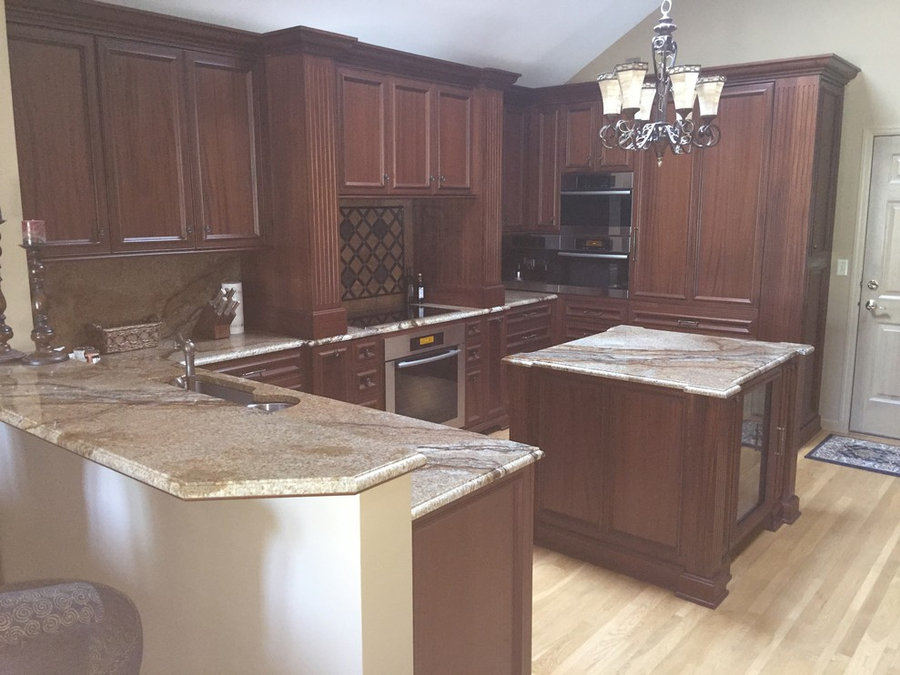 Quartered African Mahogany Kitchen