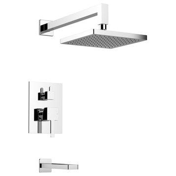 Milo Shower Set, Two Functions, Brushed Nickel