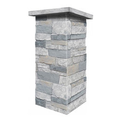 C141-BRIGHTON STONE COLUMN WRAP (CAPS SOLD SEPARATELY) - Wall Panels