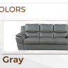 Palmiotto Contemporary Premium Genuine Leather Match Sofa, Black