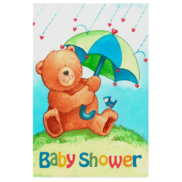 Melinda Hipsher 'Baby Shower Bear' Canvas Art, 19"x12"