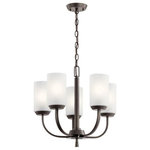 Kichler Lighting - Kichler Lighting 52386OZ Kennewick, 5 Light Chandelier, Bronze/Dark Brown - Canopy Included: Yes  Shade IncKennewick 5 Light Ch Olde Bronze Satin Et *UL Approved: YES Energy Star Qualified: n/a ADA Certified: n/a  *Number of Lights: 5-*Wattage:60w Candelabra Base bulb(s) *Bulb Included:No *Bulb Type:Candelabra Base *Finish Type:Olde Bronze
