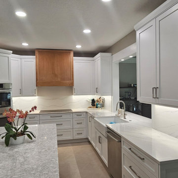 Contemporary Kitchen Remodel With New Cabinets and Island