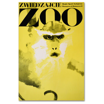 Vintage Apple Collection 'Monkey-Zoo' Canvas Art, 30" x 47"
