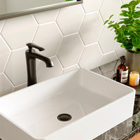 Karran 1-Hole 1-Handle Vessel Faucet With Pop-Up Drain, Matte Black