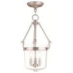 Livex Lighting - Livex Lighting 50494-91 Winchester - 12" Three Light Pendant - Canopy Included: TRUE  Shade InWinchester 12" Three Brushed Nickel Seede *UL Approved: YES Energy Star Qualified: n/a ADA Certified: n/a  *Number of Lights: Lamp: 3-*Wattage:60w Candelabra Base bulb(s) *Bulb Included:No *Bulb Type:Candelabra Base *Finish Type:Brushed Nickel