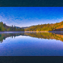 Landscape Art - Patterson Lake Fall Morning Abstract Painting - Omaste Witkowski - Fine Art Prints
