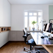 Vorher-Nachher: Neues Home Office mit Beton & Beat