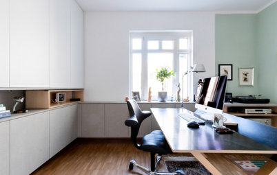 Home-Office-Renovierung: Konzentrierter Arbeiten mit Beton & Beat