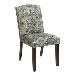 Universal Lighting and Decor - Calistoga Sylvan Toile Graystone Fabric Arched Dining Chair - Bar Stools And Counter Stools