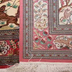 Pure Silk handmade Persian rug as a hanging wall decor - Rugs