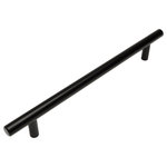 Cosmas - Cosmas 305-192FB Flat Black 7-1/2&rdquo; CTC (192mm) Euro Bar Pull - Hole Centers / Drilling: 7 1/2" (192mm)