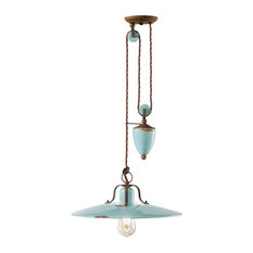 Saturno Rise & Fall Lamp, 1 Light, Blue