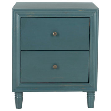 Rashid Accent Stand With Storage Drawers Dark Teal