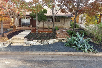 Dock - mid-sized contemporary backyard dock idea in Austin with no cover